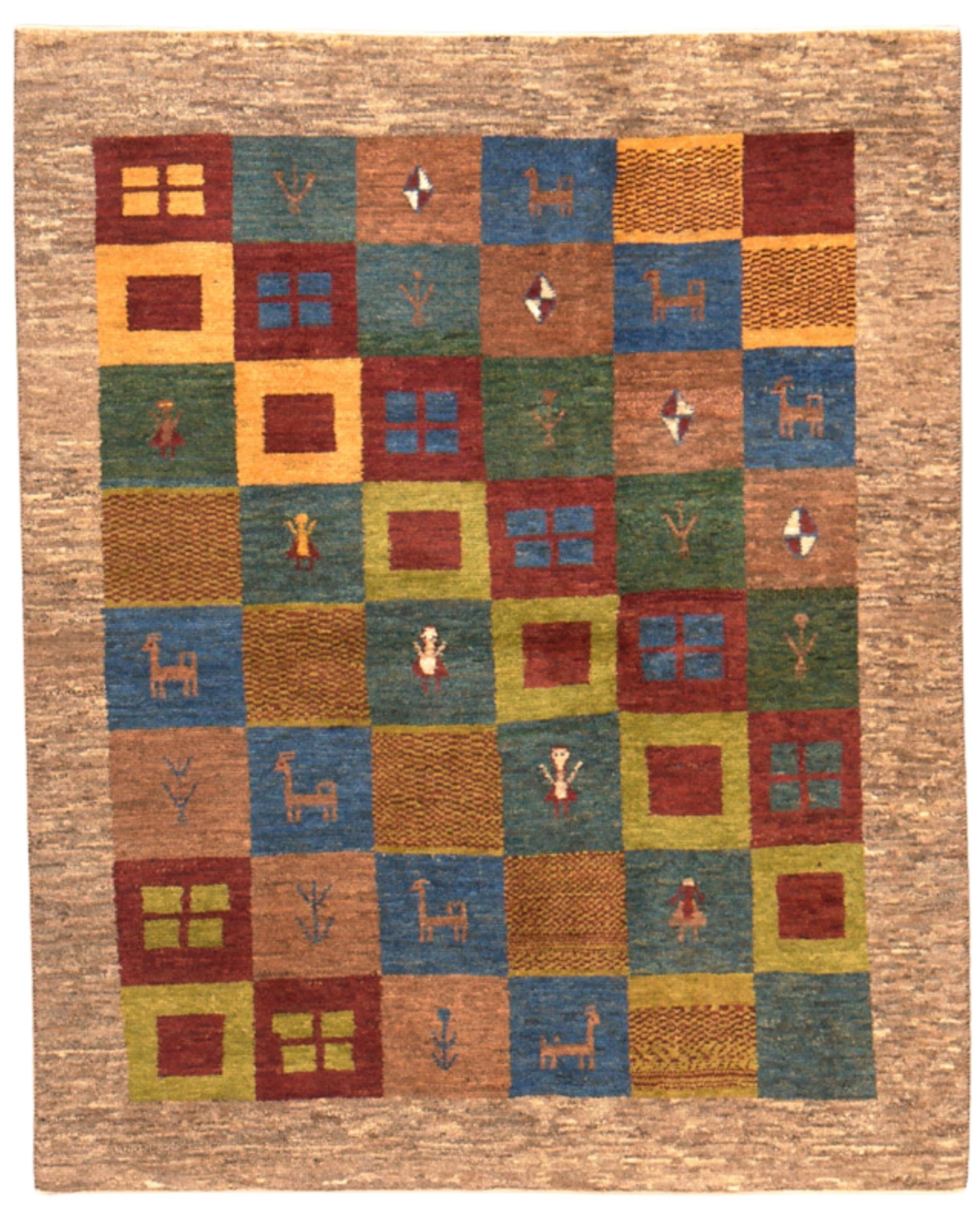 Fine Persian Zolanvari Gabbeh 7 x 5