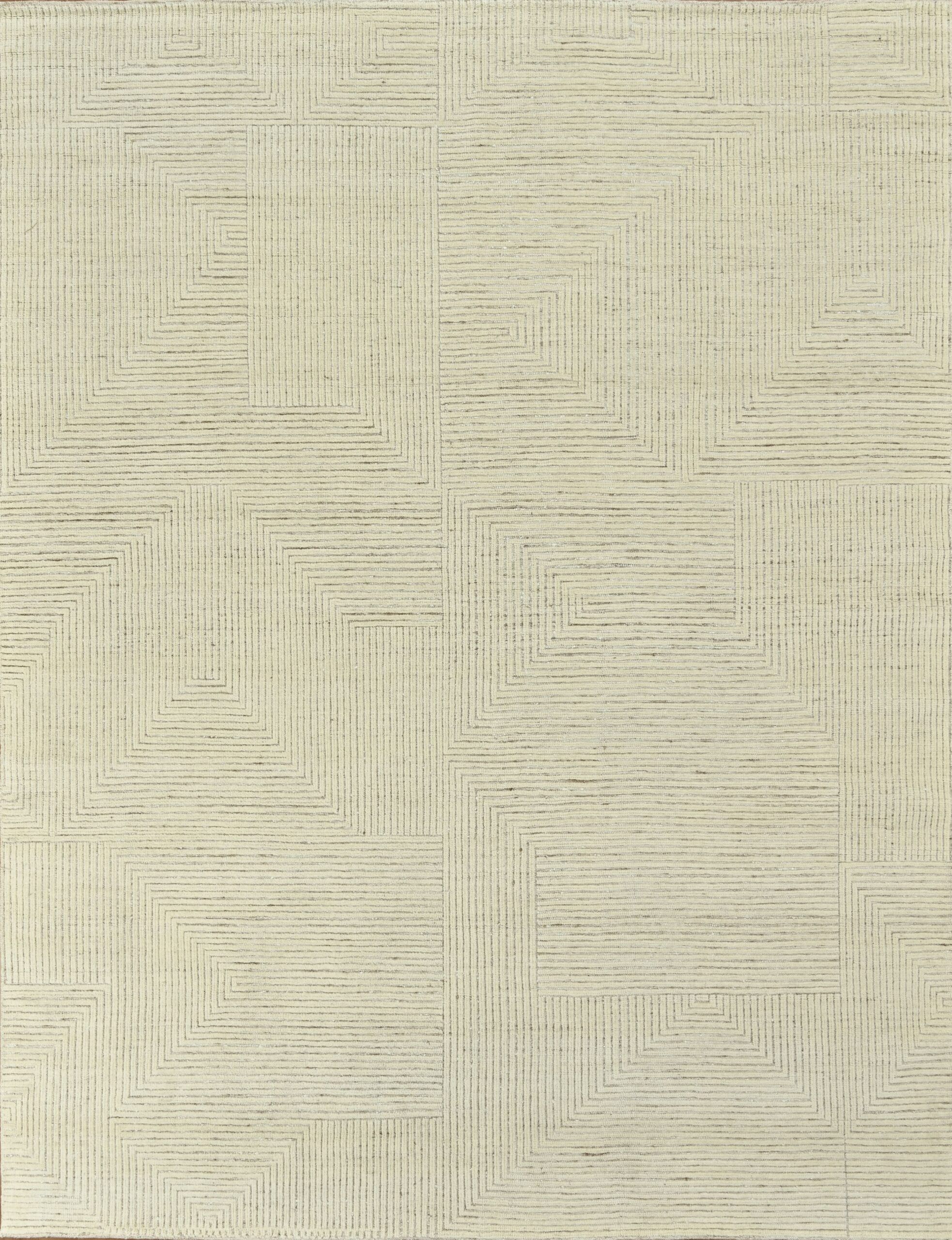 Fine Enzo Collection Natural Wool Modern 11.9 x 9