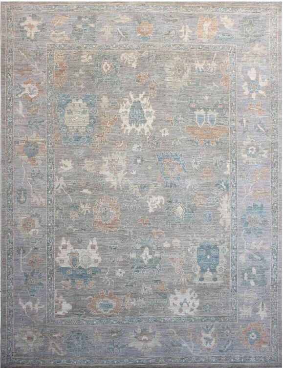 100% Fine Wool Oushak 11.8 x 9.1