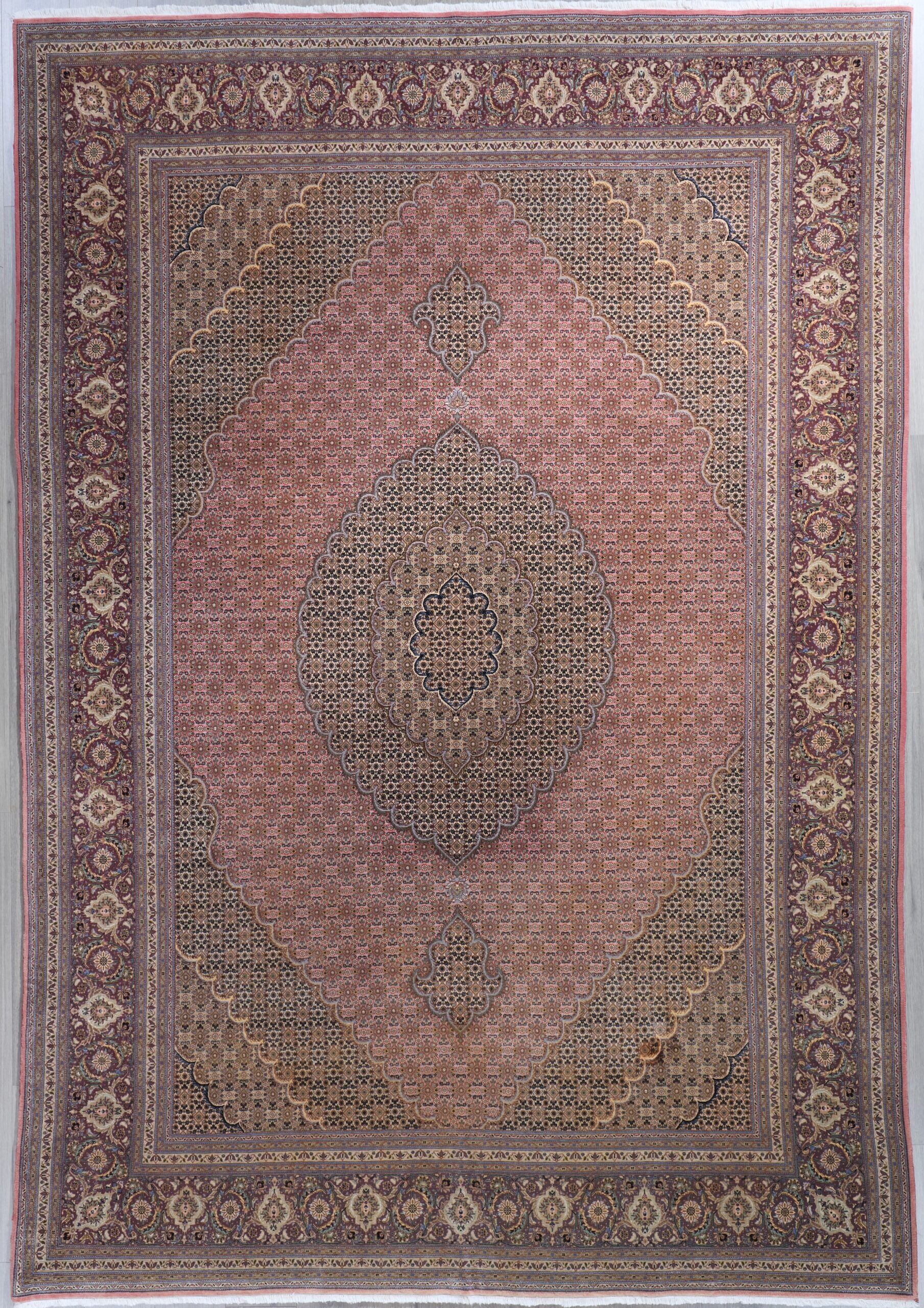 Fine Silk & Wool Persian Tabriz 11.6 x 8.3