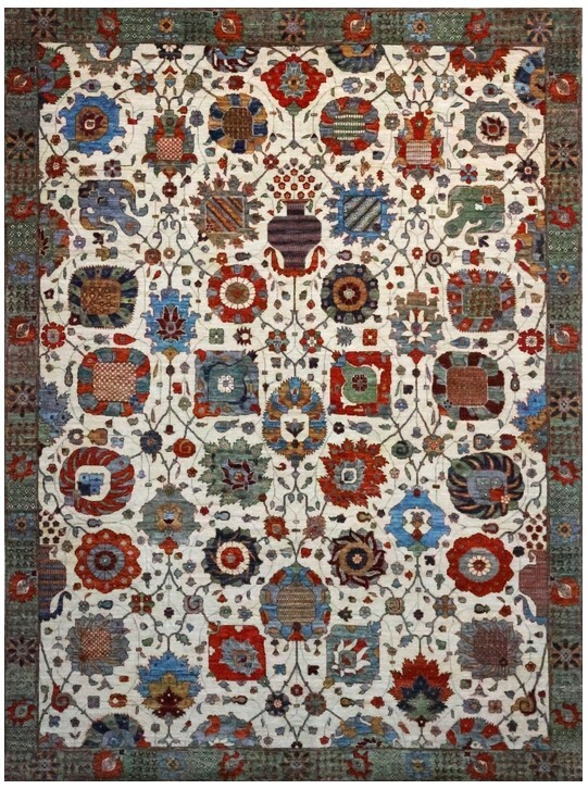 Fine Heriz Design 11.9 x 9.1