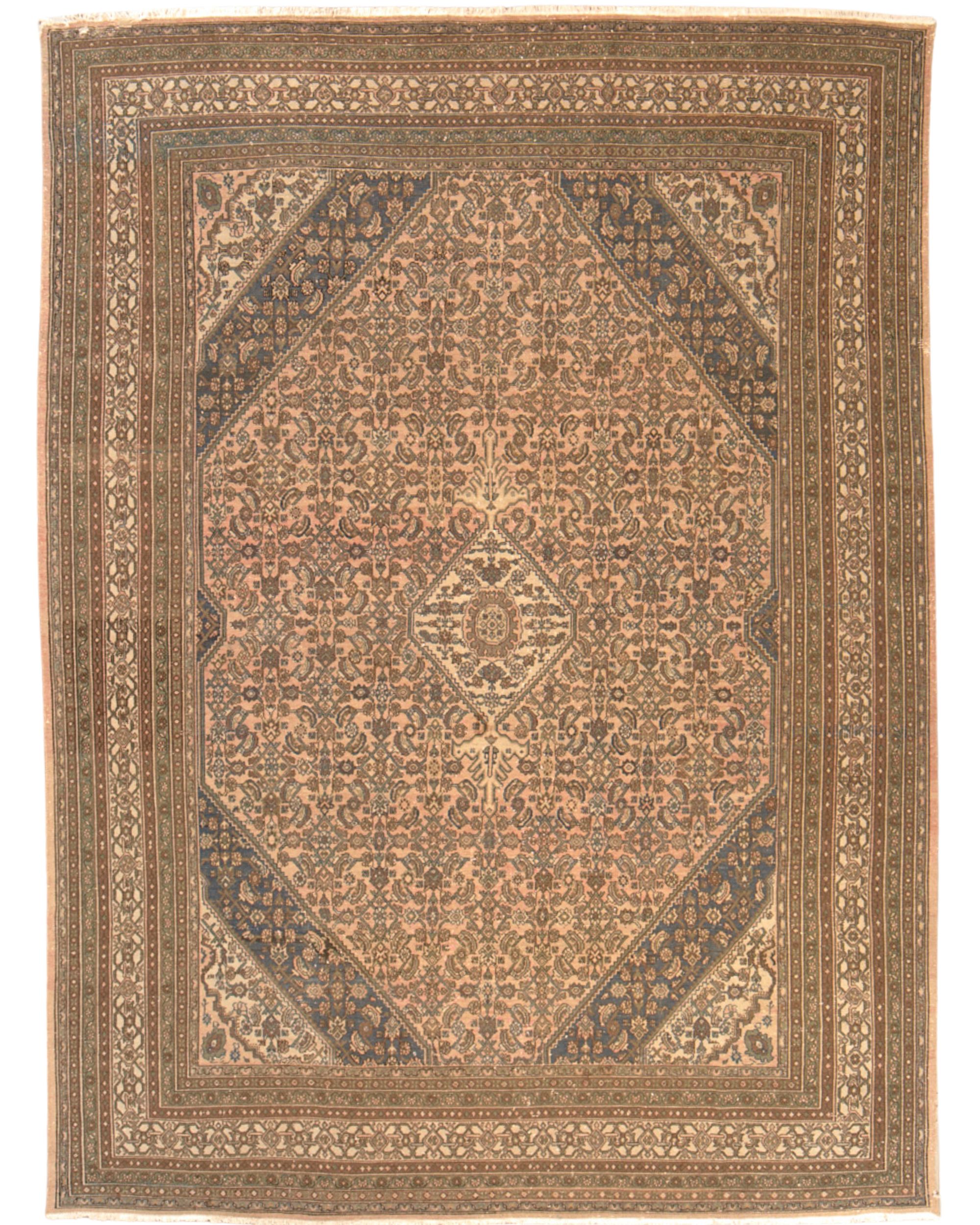 Antique Vintage Persian Mahal 14.7 x 10.2